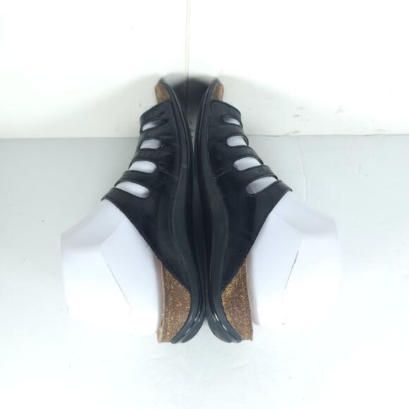 Dansko Women's Janie EU38 US7-7,5 Black Leather Slip-On Slide Sandals Shoes - Picture 11 of 16